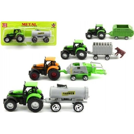 Traktor s přívěsem - mix 6 druhů