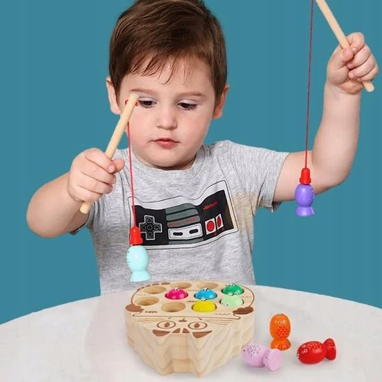 Doris dětská hra lovení rybiček na magnet Cat Fishing