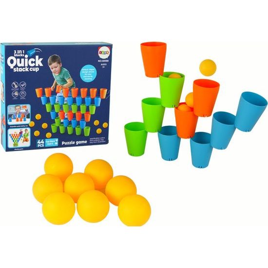 Smyslové hrací kelímky 3v1 44 kusů
