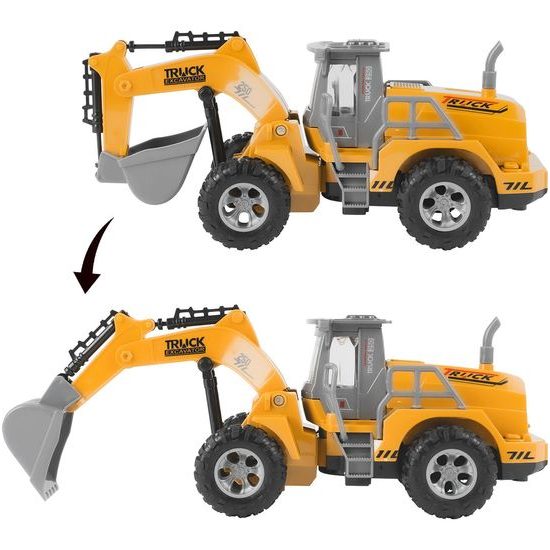 POŠKOZENÝ OBAL Bagr na dálkové ovládání Truck Excavator s pohyblivou lžící 1:36