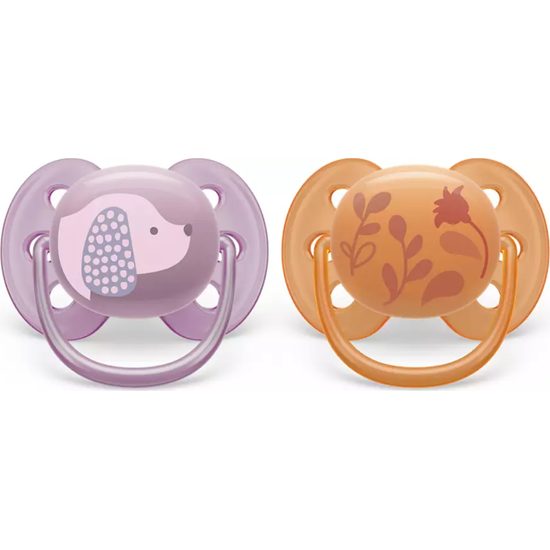 Silikonový dudlík Soft 6-18m holka 2ks
