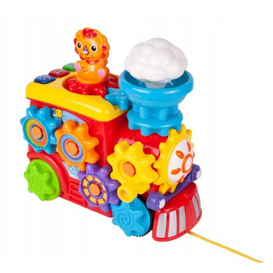 Veselá lokomotiva pro nejmenší s ozubenými kolečky Animal Train