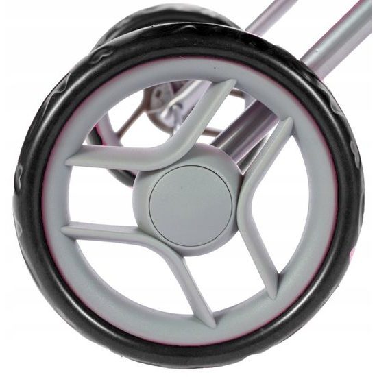 Kočárek pro panenky Princess šedo-růžový