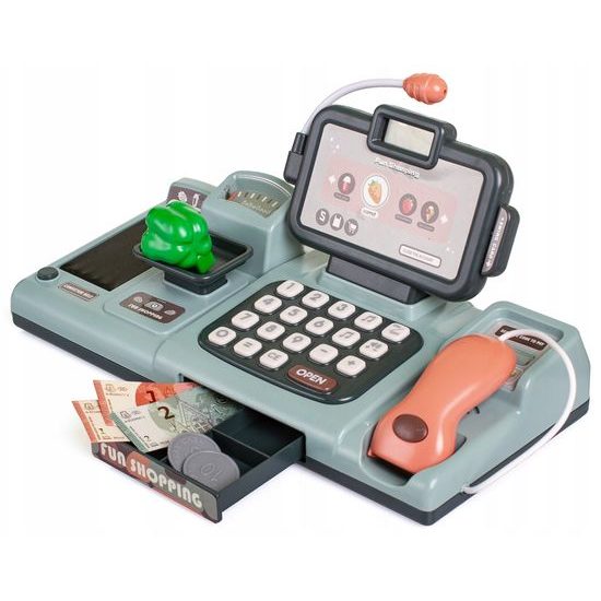 Dětská elektronická pokladna s váhou a pohyblivým pásem Fun Shopping II