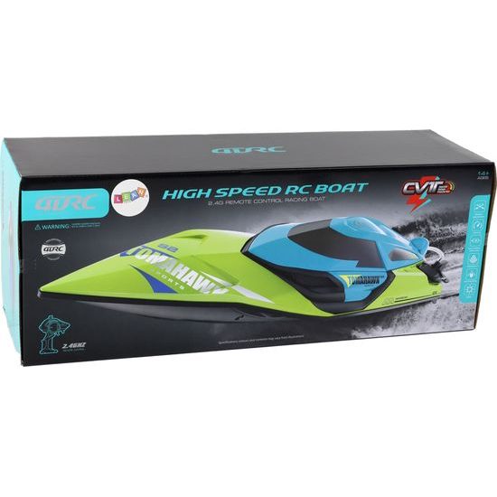 Motorový člun na dálkové ovládání 30 km/h modrý