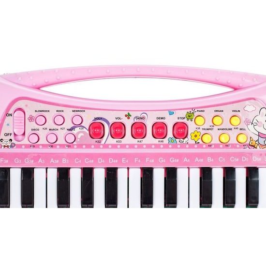 Dětské elektronické klávesy s mikrofonem Music Station růžové