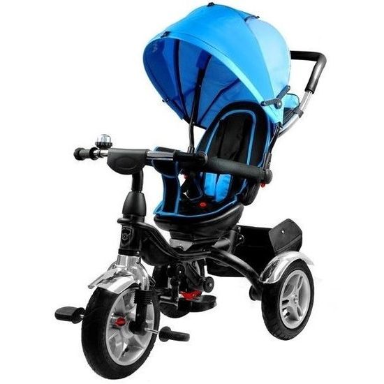 Majlo Toys multifunkční tříkolka s nafukovacími koly PRO500 modrá