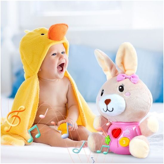 Interaktivní plyšový králíček na baterie Magic Rabbit