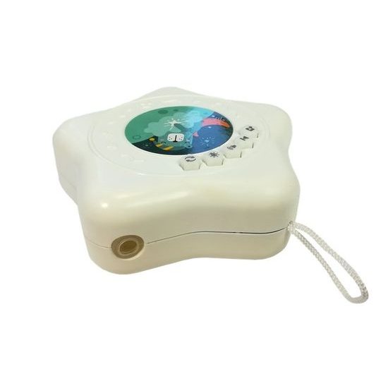 Haunger kolotoč nad postieľku s projektorom Space Travel modrý