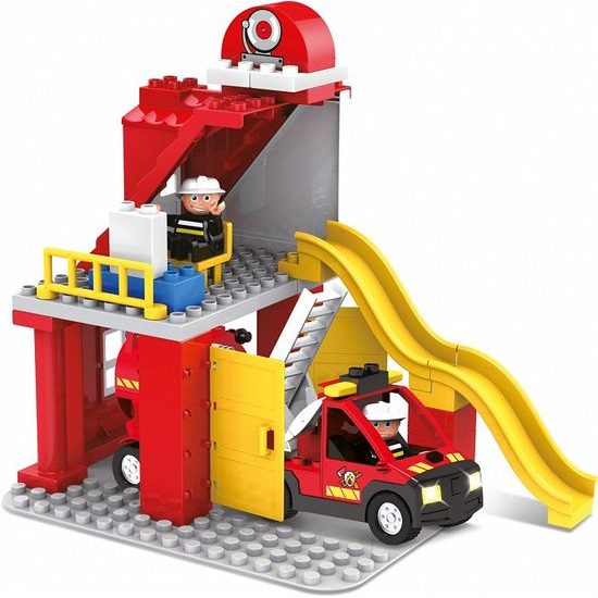 Blocki Mubi stavebnice Hasičská stanice se světlem a zvukem 48 dílů