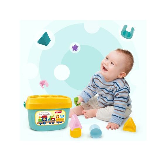 Haunger sada vkládacích kostek s kyblíčkem pro nejmenší First Blocks