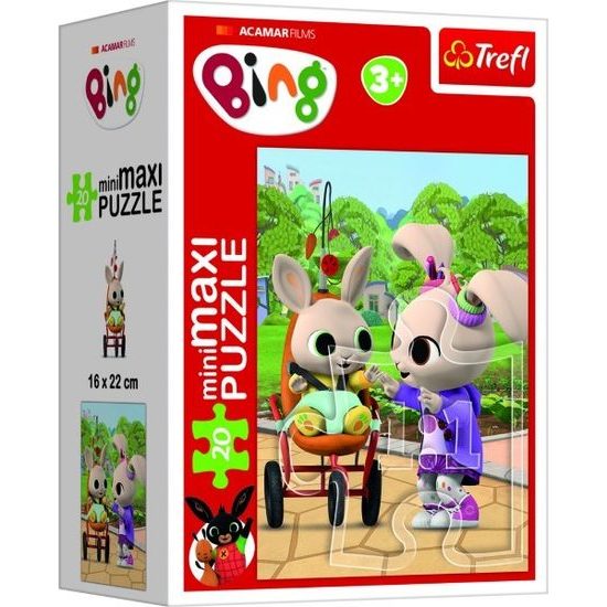 Minipuzzle mini - Maxi 20 dílků Bingovi přátelé/Králíček Bing - mix 4 druhy