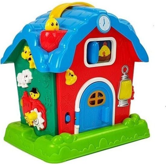 Dětská stodola pro zvířata se zvuky - červená