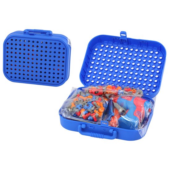 Konstrukční 3D stavebnice s vrtačkou na baterie a šroubovákem Kosmos 228 ks