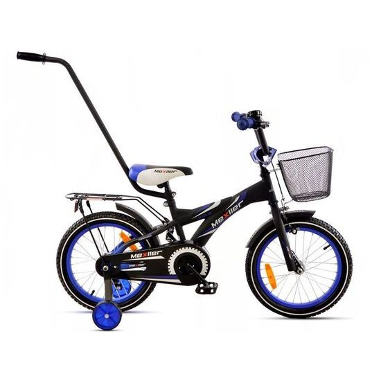 Mexller dětské kolo BMX 16" s vodící tyčí černomodré