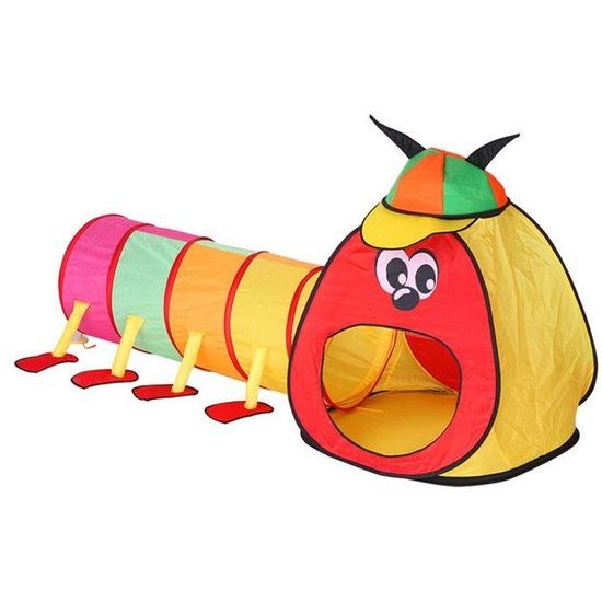 Majlo Toys dětský stan s tunelem Veselá stonožka