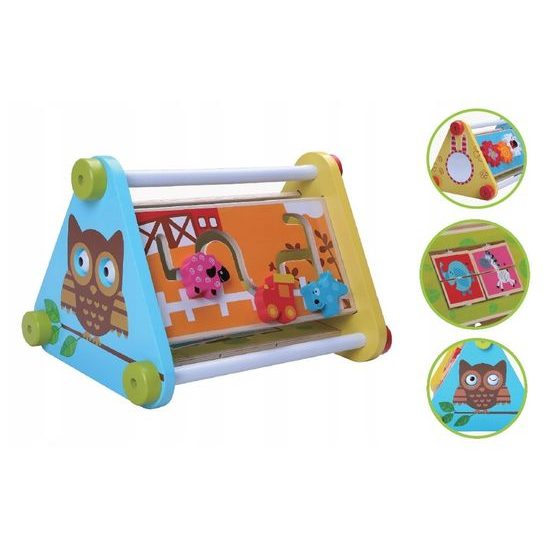 Ecotoys dřevěná edukační hračka 5v1 Sovička