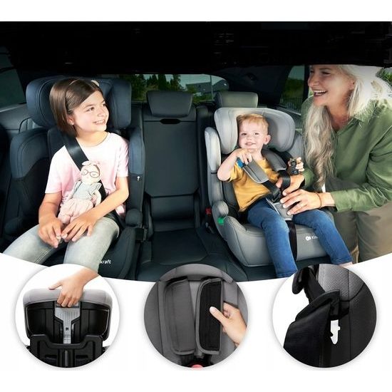 Autosedačka Kinderkraft Comfort Up 2023 i-Size 9-36 kg šedá