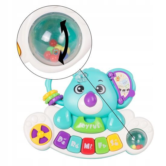 Interaktivní pianko pro nejmenší se světlem a zvukem Koala modrá