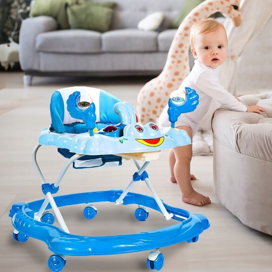 Dětské vzdělávací chodítko Laugh Walker modré