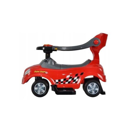 Odrážedlo Super Coupe s vodící tyčí 3v1 červené