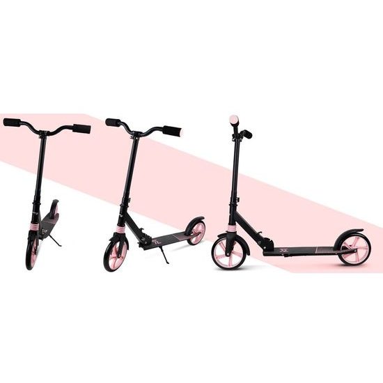 Dětská skládací koloběžka Black Scooter s růžovými koly