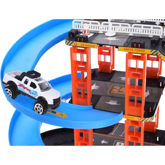 Patrové parkoviště, výtah pro auta s autíčky