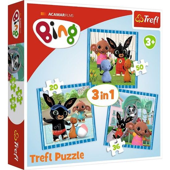 Puzzle 3v1 Bing Bunny Zábava s přáteli