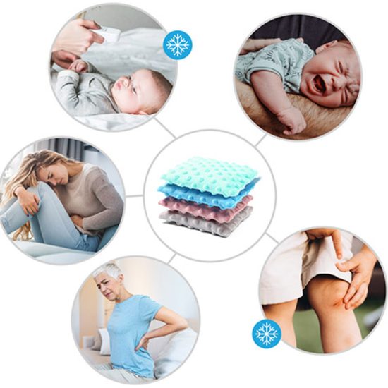 Polštářek s třešňovými peckami šedý