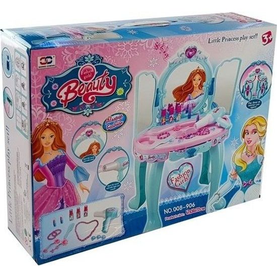 Toaletní stolek s doplňky pro princezny - modrý