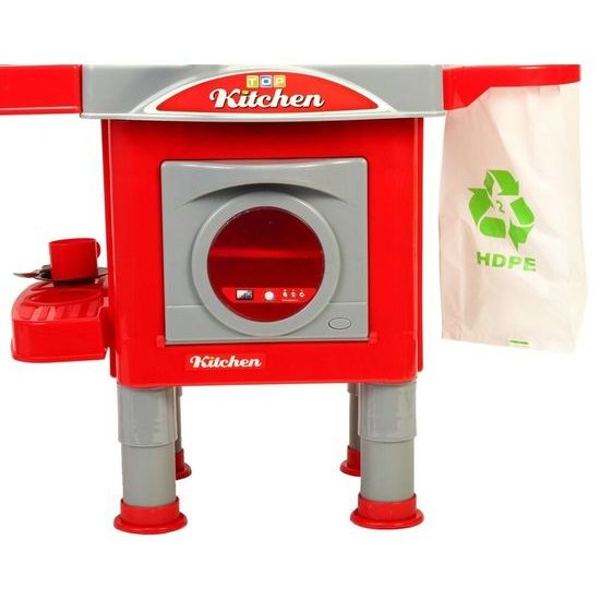 Velká dětská kuchyňka s digestoří a příslušenstvím Red Kitchen