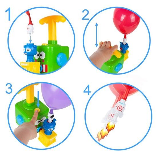 Odpaľovač autíčok s nafukovacími balónikmi Baloon Cars