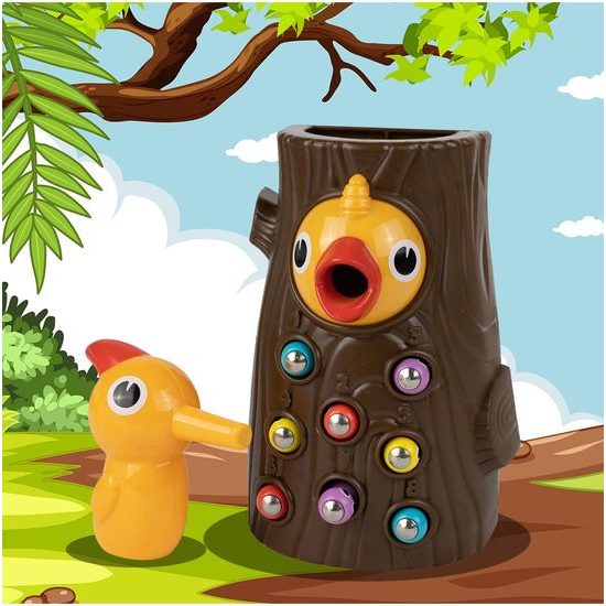 Magnetická hra pro děti Datel a červíci