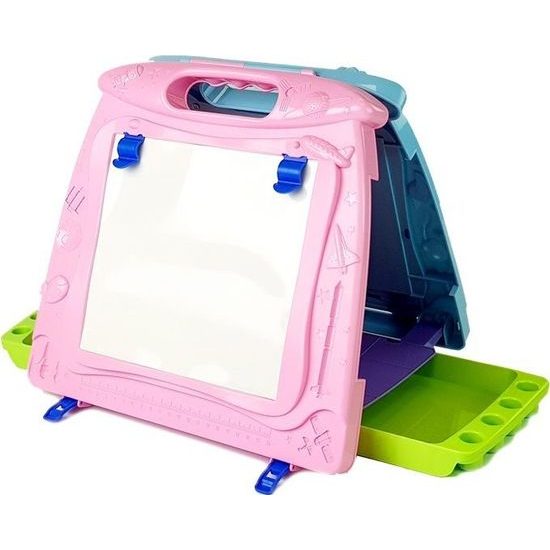 Oboustranná magnetická tabule s doplňky -modro/růžová