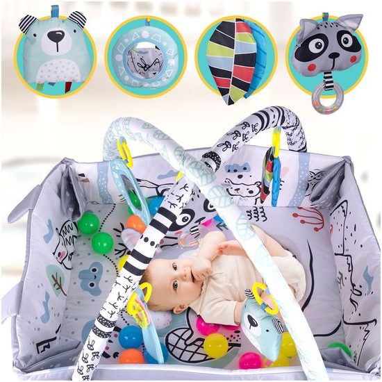 Hrací deka 3v1 se 20 míčky Zajíček