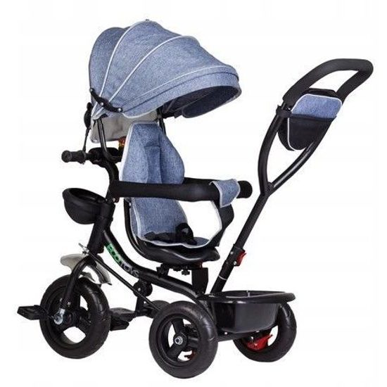 Ecotoys dětská tříkolka s otočným sedadlem Trike 2v1 šedá