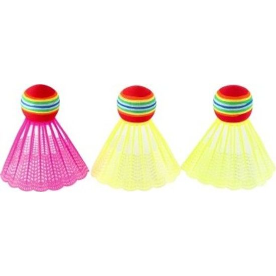 Badminton dětská sada - 2 pálky + 3 košíčky - mix 2 barvy