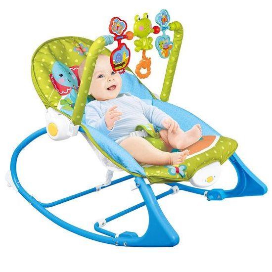 Kojenecké lehátko 3v1 s vibracemi Baby Rocker modré