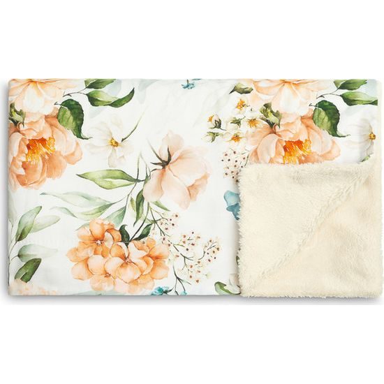 Dětská plyšová dečka 80x100 cm - Pivoňky