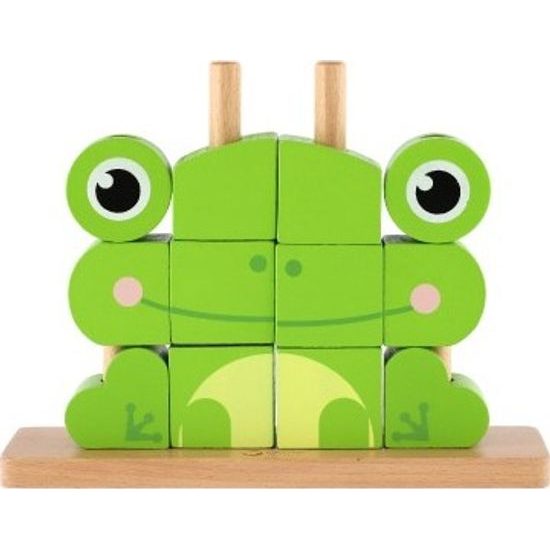 Dřevěná skládanka Žába 17ks