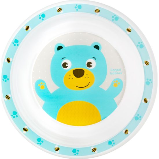 CANPOL babies Plastový talíř CUTE ANIMALS medvídek