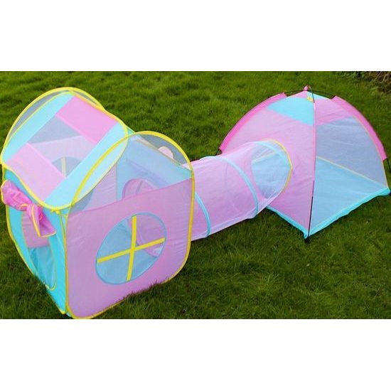 Majlo Toys dětský stan 3v1 s tunelem Paradise Tent