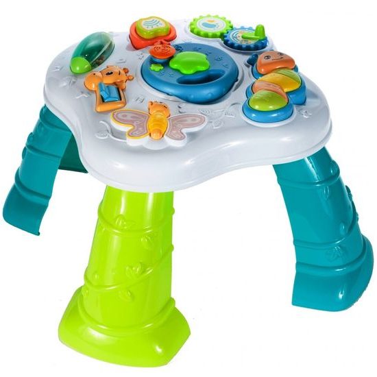 Edukační stoleček se světly a zvuky Baby Table 2v1 modrý