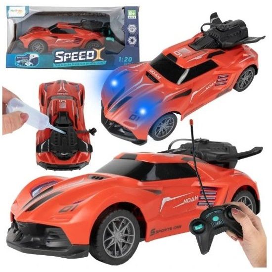 Autíčko na dálkové ovládání s kouřovým efektem Speed X 1:20 červené