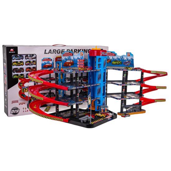 Parkovací XXL garáž s výtahem + 8 autíček Mega Parking