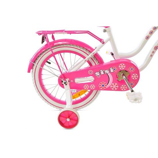 Mexller dětské kolo SISI 16" s vodící tyčí bílorůžové
