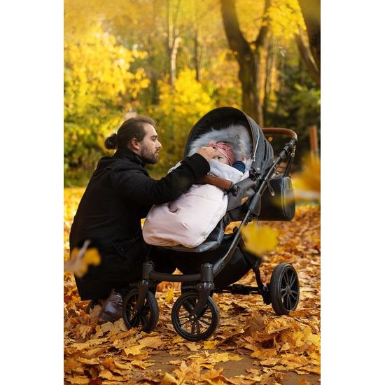 Sensillo Zimní fusak do kočárku Indiana růžový