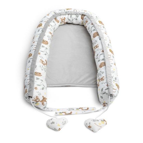 Sensillo Dětské hnízdečko Velvet bílé lesní příhoda