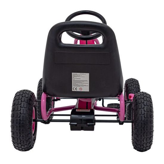 Dětská šlapací motokára s nafukovacími koly Air PerHour - růžová