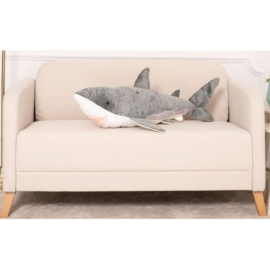 Plyšový žralok Eda 130 cm - šedý